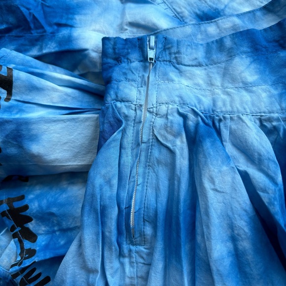 Harajuku Lovers Blue Tie Dye Cotton Skirt Medium - Picture 3 of 7